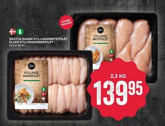 MENY Gestus dansk kyllingebrystfilet eller kyllingeinderfilet tilbud