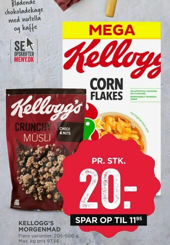MENY Kellogg's morgenmad tilbud