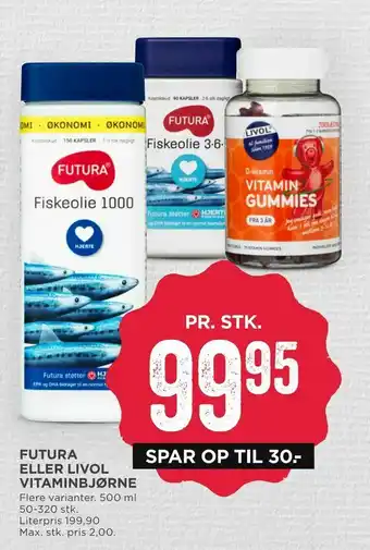MENY Futura eller livol vitaminbjørne tilbud