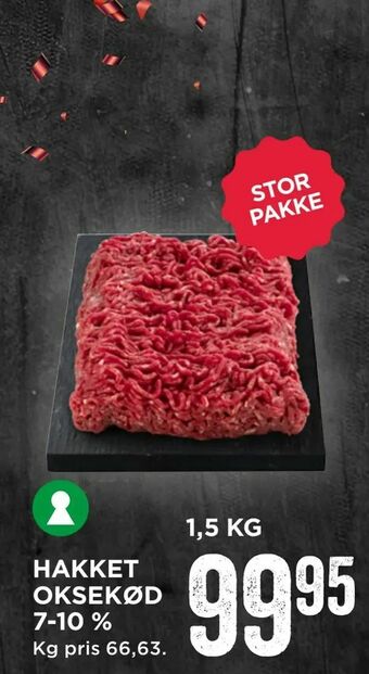 MENY Hakket oksekød 7-10 % tilbud