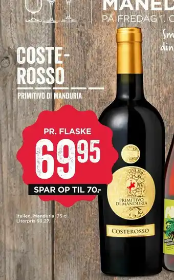 MENY Coste rosso tilbud