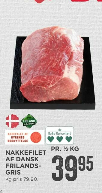 MENY Nakkefilet af dansk frilandsgris tilbud