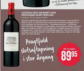 MENY Château roc de binet 2015 montagne saint-emilion tilbud