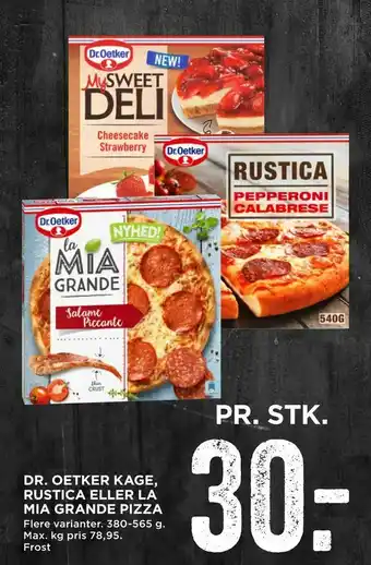 MENY Dr. oetker kage, rustica eller la mia grande pizza tilbud