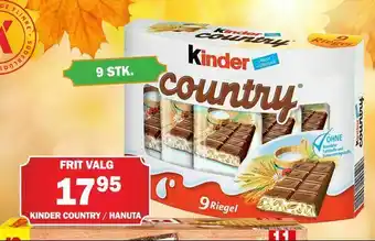 Købmandsgården Kinder Country 9-pak tilbud