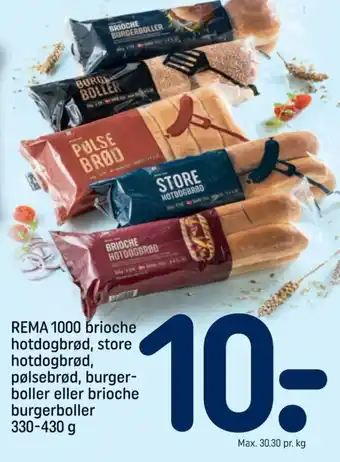 REMA 1000 REMA 1000 brioche hotdogbrød, store hotdogbrød, tilbud