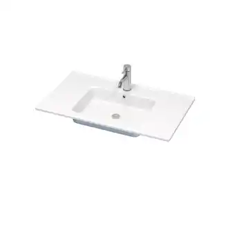 Bauhaus Camargue håndvask Svanholm Lensvik blank hvid 81x46,5 cm tilbud