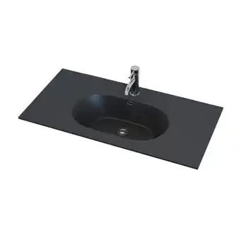 Bauhaus Camargue håndvask Svanholm Rendalen mat sort 90x46 cm tilbud