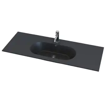 Bauhaus Camargue håndvask Svanholm Rendalen mat sort 120x46 cm tilbud