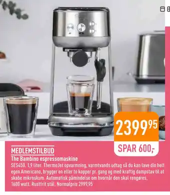 Imerco The Bambino espressomaskine tilbud