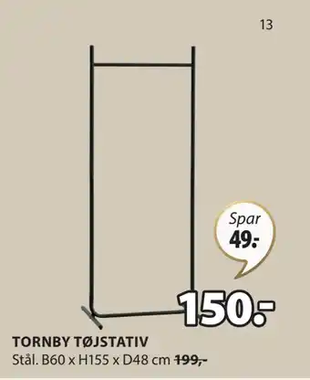 JYSK TORNBY TØJSTATIV tilbud