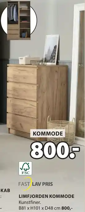 JYSK LIMFJORDEN KOMMODE tilbud