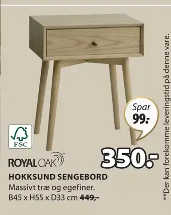 JYSK HOKKSUND SENGEBORD tilbud
