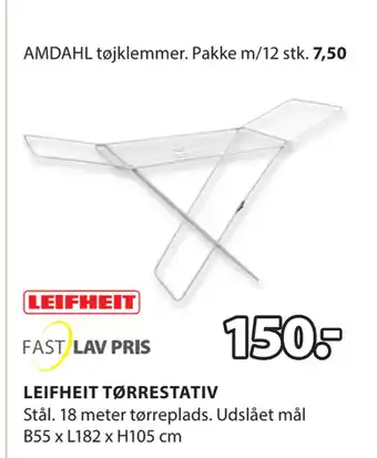 JYSK LEIFHEIT TØRRESTATIV tilbud