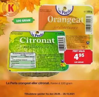 La Perla orangeat eller citronat
