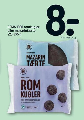 REMA 1000 REMA 1000 romkugler eller mazarintærte tilbud