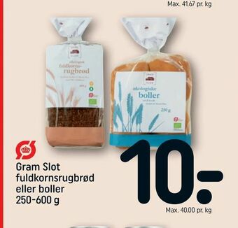 REMA 1000 Gram Slot fuldkornsrugbrød eller boller tilbud