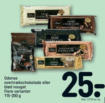 Odense overtrækschokolade eller blød nougat