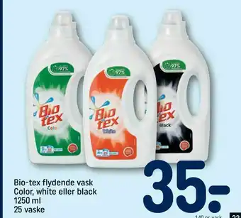 REMA 1000 Bio-tex flydende vask Color, white eller black tilbud