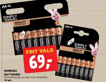 jem & fix DURACELL BATTERIER tilbud