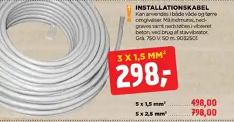 jem & fix INSTALLATIONSKABEL tilbud