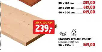 jem & fix MASSIV HYLDE 25 MM tilbud