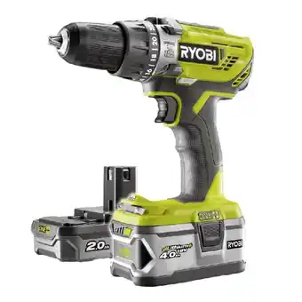 Bauhaus Ryobi slagbore-/skruemaskine R18PD3-242S m/batteri og lader tilbud