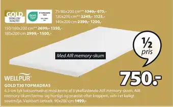 JYSK GOLD T30 TOPMADRAS tilbud