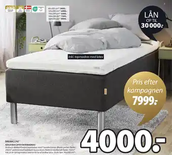 JYSK GOLD B20 LATEX BOXMADRAS tilbud