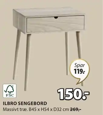 JYSK ILBRO SENGEBORD tilbud