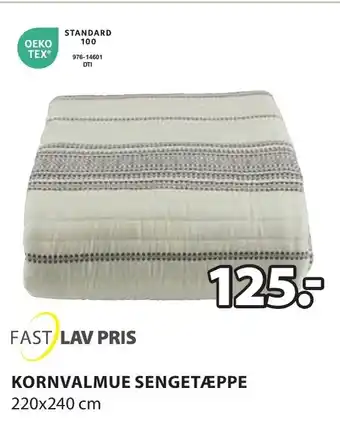 JYSK KORNVALMUE SENGETÆPPE tilbud