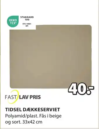 JYSK TIDSEL DÆKKESERVIET tilbud