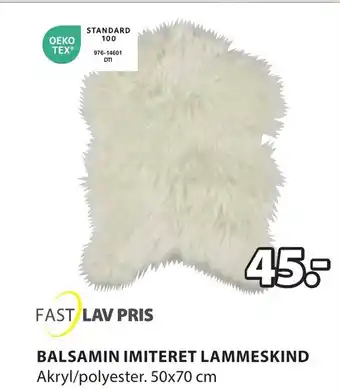 JYSK BALSAMIN IMITERET LAMMESKIND tilbud