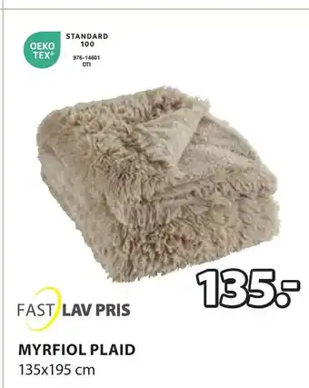 JYSK MYRFIOL PLAID tilbud
