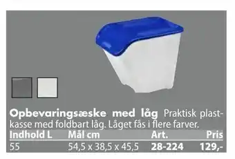 Biltema Opbevaringsæske med låg tilbud