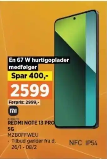 Power REDMI NOTE 13 PRO 5G tilbud