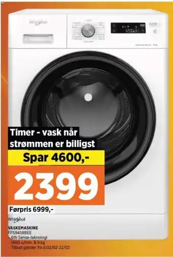 Power VASKEMASKINE FFS9458BEE tilbud