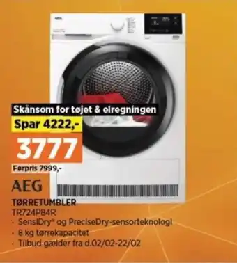 Power TØRRETUMBLER TR724P84R tilbud