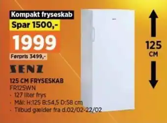 Power 125 CM FRYSESKAB FR125WN tilbud