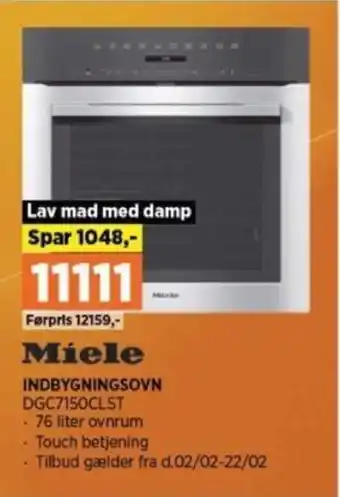 Power INDBYGNINGSOVN DGC7150CLST tilbud