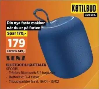 Power BLUETOOTH-HØJTTALER SPODBL tilbud