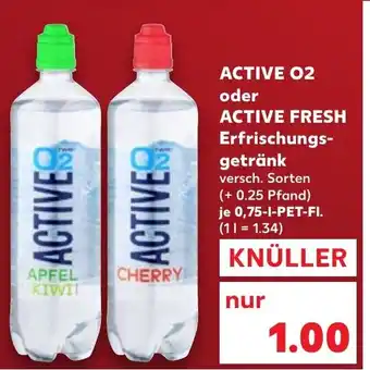 Kaufland ACTIVE 02 oder ACTIVE FRESH Erfrischungs-getränk tilbud