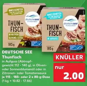 Kaufland DEUTSCHE SEE Thunfisch tilbud