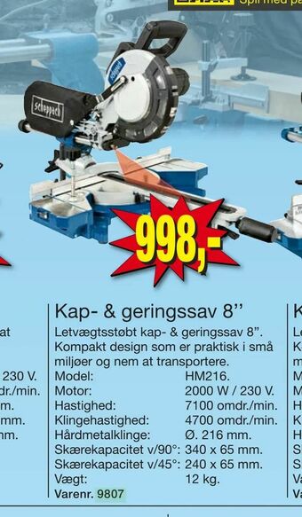 Harald Nyborg Kap- & geringssav 8'' tilbud