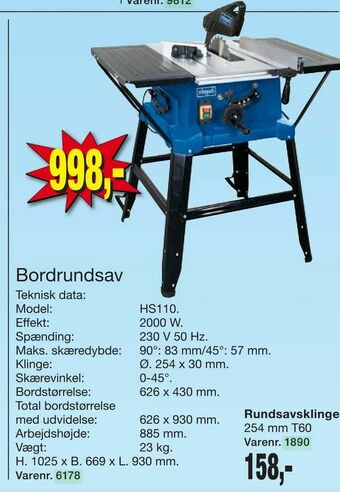 Harald Nyborg Bordrundsav tilbud