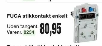 FUGA stikkontakt enkelt