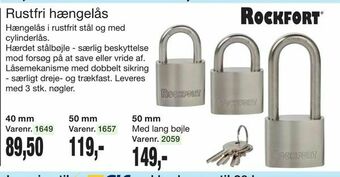 Harald Nyborg Rustfri hængelås tilbud