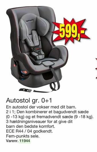 Harald Nyborg Autostol gr. 0+1 tilbud