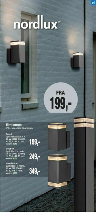 Harald Nyborg Elm lampe tilbud