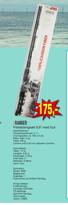 Harald Nyborg Fiskestangsæt 8,6' med hjul tilbud